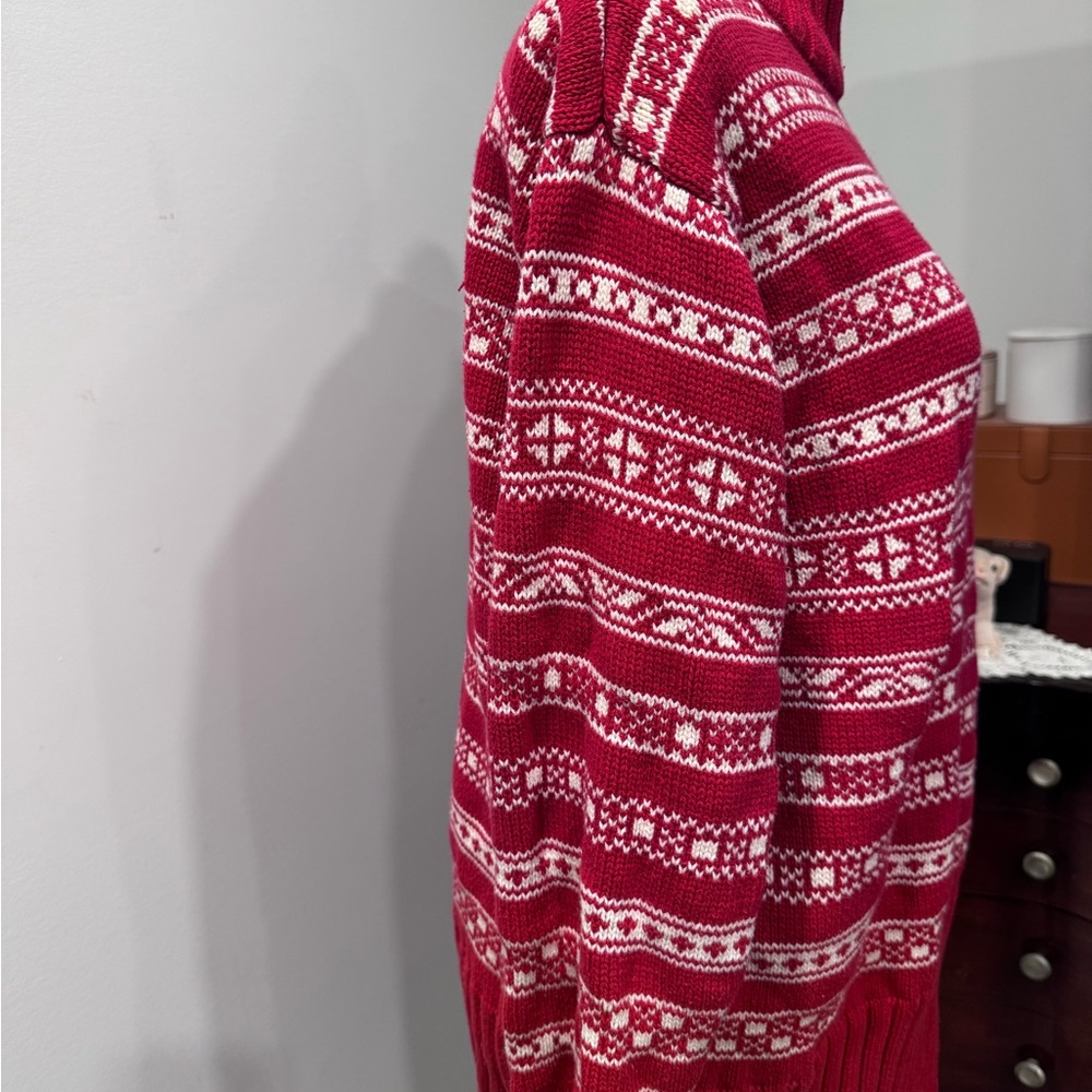 Vintage Gap Red and White Sweater - Picture 3 of 9